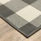 Homeroots 8 x 11 ft. Gray & Ivory Gingham Indoor & Outdoor Area Rug 389528 - alternate 1